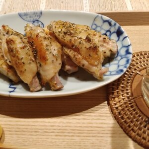 グリルで焼く簡単★チキンのバジルレモン焼き